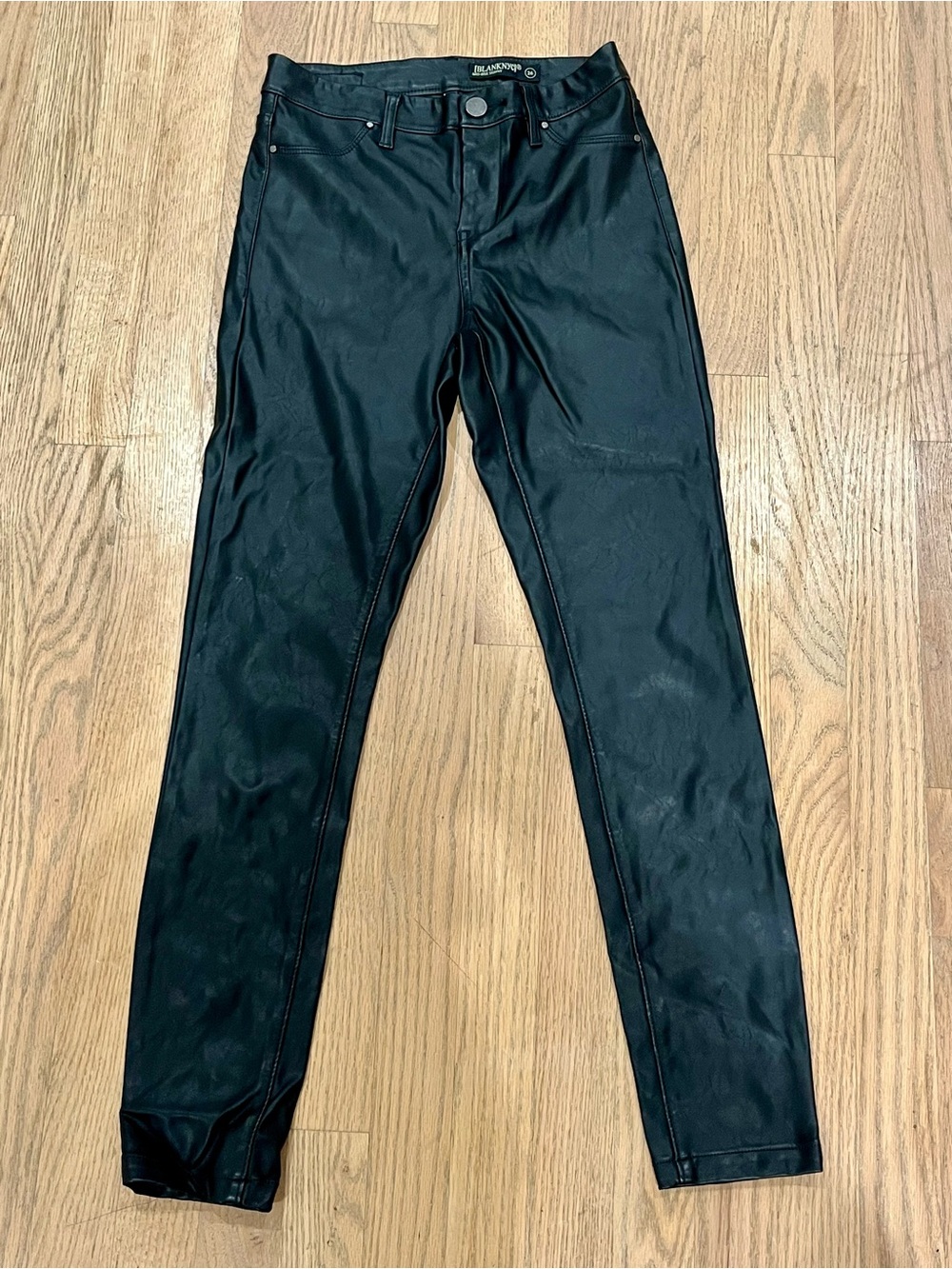 Blank NYC Black Faux Leather Skinny Jeans